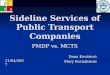 Sideline Services of Public Transport Companies PMDP vs. MCTS Dana Kovářová Mary Kornahrens 21/04/2007