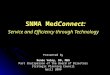 SNMA MedConnect: Service and Efficiency through Technology Presented by Renée Volny, DO, MBA Past Chairperson of the Board of Directors Strategic Planning