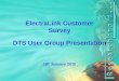 R R ElectraLink Customer Survey DTS User Group Presentation 19 th January 2010