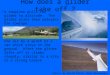 How does a glider take off ? A towplane pulls the glider to altitude. The glider pilot then releases the towrope Gliders can be pulled into the air by