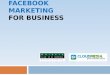 FACEBOOK MARKETING FOR BUSINESS. Facebook Optimize Facebook Page Build Audience Setup Facebook Advertisement Facebook Page Insight