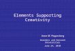 Elements Supporting Creativity Irene M. Pepperberg Brandeis and Harvard Universities June 24, 2010
