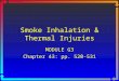 Smoke Inhalation & Thermal Injuries MODULE G3 Chapter 43: pp. 520-531