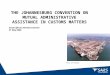 THE JOHANNESBURG CONVENTION ON MUTUAL ADMINISTRATIVE ASSISTANCE IN CUSTOMS MATTERS South African Revenue Service 31 May 2006 Port of Durban