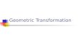 Geometric Transformation. So far…. We have been discussing the basic elements of geometric programming. We have discussed points, vectors and their operations