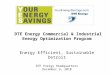 DTE Energy Commercial & Industrial Energy Optimization Program Energy Efficient, Sustainable Detroit DTE Energy Headquarters December 9, 2010