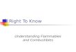 Right To Know Understanding Flammables and Combustibles