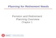 Planning for Retirement Needs Pension and Retirement Planning Overview Chapter 1