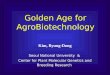 Golden Age for AgroBiotechnology Kim, Byung-Dong Seoul National University & Center for Plant Molecular Genetics and Breeding Research