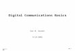 DMG-12/00 Page 1 April 23, 2002 Digital Communications Basics Dan M. Goebel 4/23/2002