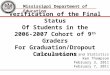 1 Mississippi Department of Education Office of Research and Statistics Ken Thompson February 3, 2011 February 7, 2011 Verification of the Final Status