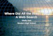Where Did All the Water Go? A Web Search Shelly Holt Western High School