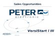 Sales Opportunities VersiStart i III. VersiStart i III Family