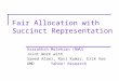 Fair Allocation with Succinct Representation Azarakhsh Malekian (NWU) Joint Work with Saeed Alaei, Ravi Kumar, Erik Vee UMDYahoo! Research