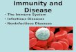 Immunity and Disease The Immune System Infectious Diseases Noninfectious Diseases