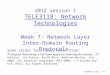 Network Layer7-1 2012 session 1 TELE3118: Network Technologies Week 7: Network Layer Inter-Domain Routing Protocols Some slides have been taken from: r