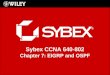 Sybex CCNA 640-802 Chapter 7: EIGRP and OSPF. Chapter 7 Objectives Enhanced IGRP (EIGRP) –EIGRP tables –Configuring EIGRP –Verifying EIGRP Open Shortest
