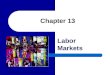 Chapter 13 Labor Markets © 2004 Thomson Learning/South-Western