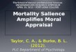 Mortality Salience Amplifies Moral Appraisal The School of Natural and Behavioral Sciences UNDERGRADUATE RESEARCH SYMPOSIUM APRIL 19, 2012 – FORT LEWIS