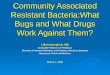 Community Associated Resistant Bacteria:What Bugs and What Drugs Work Against Them? Lilly Immergluck, MD Associate Professor of Pediatrics Divisions of