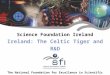 A new foundation for science Science Foundation Ireland Ireland: The Celtic Tiger and R&D The National Foundation for Excellence in Scientific Research