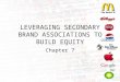 LEVERAGING SECONDARY BRAND ASSOCIATIONS TO BUILD EQUITY Chapter 7