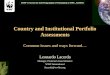 WWF's Forests for Life Programme: Presentation to WPC, 12/09/03 Country and Institutional Portfolio Assessments Common issues and ways forward… Leonardo
