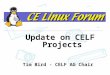 CELF Contract Work Update on CELF Projects Tim Bird - CELF AG Chair