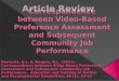 Do jobs identified as high and low preference in a video assessment correspond with high levels of performance on the jobs identified?