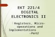 EKT 221/4 DIGITAL ELECTRONICS II  Registers, Micro-operations and Implementations - Part2