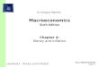 Slide 0 CHAPTER 4 Money and Inflation Macroeconomics Sixth Edition Chapter 4: Money and Inflation Econ 4020/Chatterjee N. Gregory Mankiw