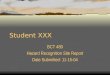 Student XXX BCT 480 Hazard Recognition Site Report Date Submitted: 11-15-04