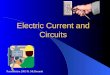 Electric Current and Circuits Presentation 2003 R. McDermott
