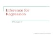 Inference for Regression BPS chapter 24 © 2006 W.H. Freeman and Company