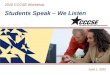 2010 CCCSE Workshop Students Speak – We Listen June 1, 2010