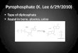 Pyrophosphate (K. Lee 6/29/2010) Type of diphosphate Found in bone, plasma, urine