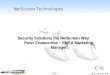 Page: 1 NetScreen Technologies Security Solutions the NetScreen Way Peter Crowcombe – EMEA Marketing Manager