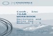 Cook, Inc TEAM WORKBOOK Decisions and Notes for Modules 1 – 5 BSMART Business Simulation Management and Relationship Training