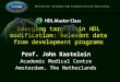 Emerging targets in HDL modification: Relevant data from development programs Prof. John Kastelein Academic Medical Centre Amsterdam, The Netherlands