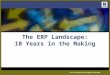 The ERP Landscape: 10 Years in the Making. Panelists Phil Goldstein, Goldstein & Associates Mike Gower, University of Vermont Al Horvath, Columbia University