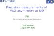 Precision measurements of W/Z asymmetry at DØ 尹航 Fermi National Accelerator Laboratory USTC Seminar August 30 th, 2012