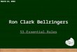 September 16, 2015 Ron Clark Bellringers 55 Essential Rules