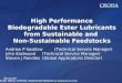 Croda 2007 PRIOLUBE, PERFAD, HYPERMER, EMKAROX AND EMKARATE are trademarks of Croda High Performance Biodegradable Ester Lubricants from Sustainable