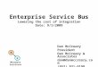 Enterprise Service Bus Lowering the cost of integration Date: 9/1/2009 Dan McCreary President Dan McCreary & Associates dan@danmccreary.com (952) 931-9198