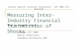 Measuring Inter-Industry Financial Transmission of Shocks October 25 th 2006 Daniel Paravisini Columbia University GSB Federal Deposit Insurance Corporation