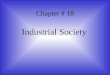 Chapter # 18 Industrial Society. Industrial Growth  Abundant natural resources  Coal, Iron, Timber, Petroleum, Water Power  Abundant labor (Immigrants)