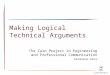 Making Logical Technical Arguments The Cain Project in Engineering and Professional Communication ENGINEERING SERIES
