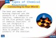 End Show © Copyright Pearson Prentice Hall Slide 1 of 42 Types of Chemical Reactions The heat and smoke of burning charcoal are the products of a combustion