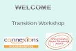 Transition Workshop. What is transition? Transition is the period of time when young people move from being a child to an adult. It can be a difficult