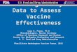Use of Immunogenicity Data to Assess Vaccine Effectiveness Cara R. Fiore, Ph D Microbiologist, Master Reviewer Office of Vaccines Research and Review Center